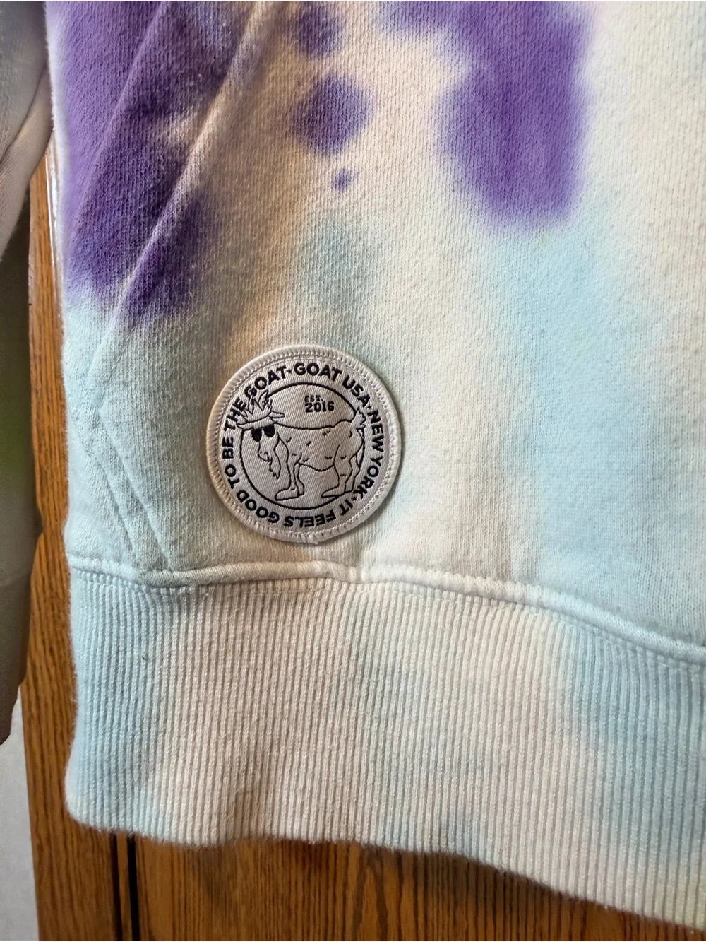 GOAT Tie-Dye Hoodie in Pastel Multi - Picture 6 of 9